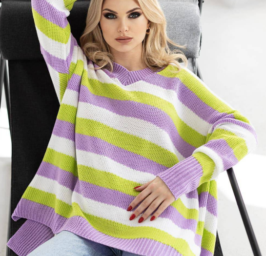 
<span>Swobodny sweter oversize - Liliowy</span>
